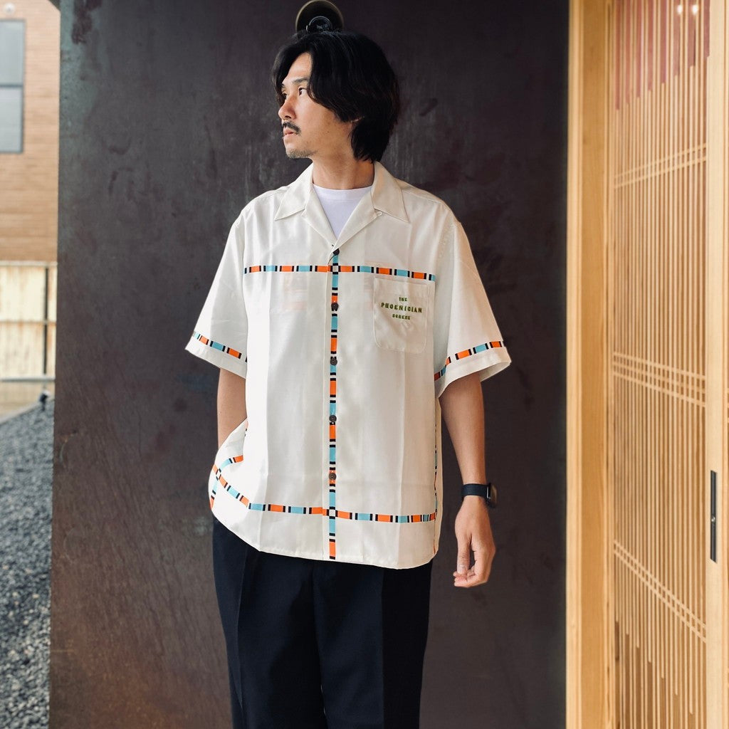 THE PHOENICIAN SCHEME | S/S HAWAIIAN SHIRT ( TYPE-1 ) #WHITE [TPS-WM-HI01]