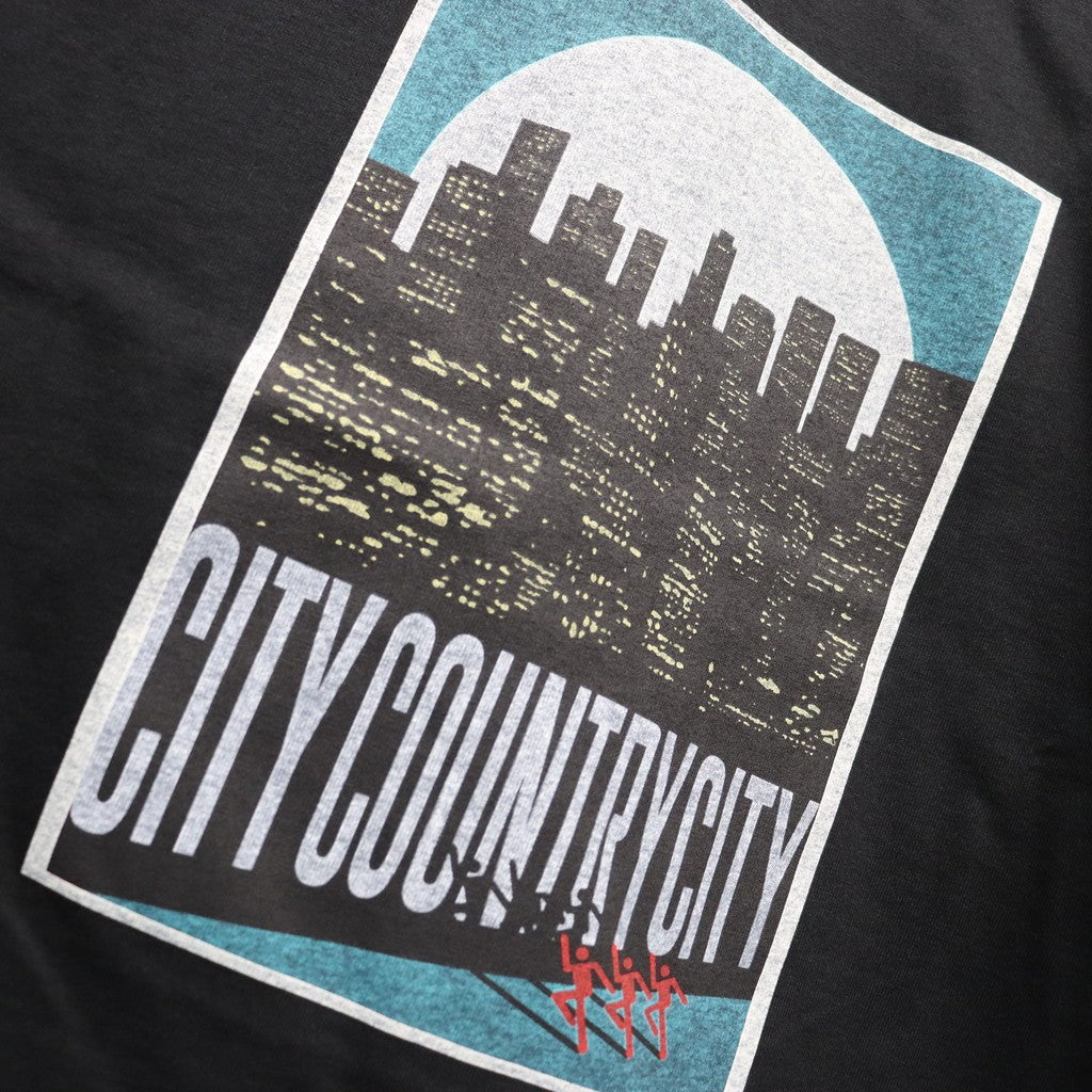 COTTON T-SHIRT_CITY LIGHTS #BLACK [CCC-261T003]