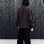 EVD1 Half Zip Polo Shirt #Brown [GOOPI-26AW-SEP-02]