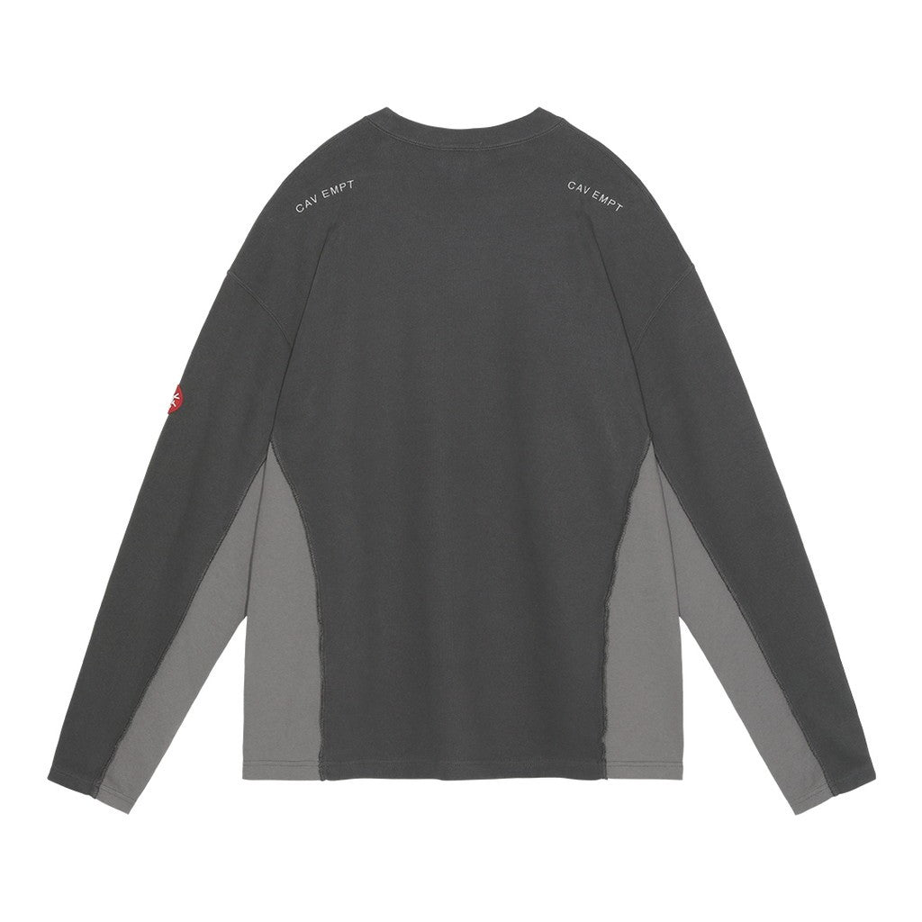 SIDE SEAM DBL KNIT LONG SLEEVE #CHARCOAL [CES26CS24]