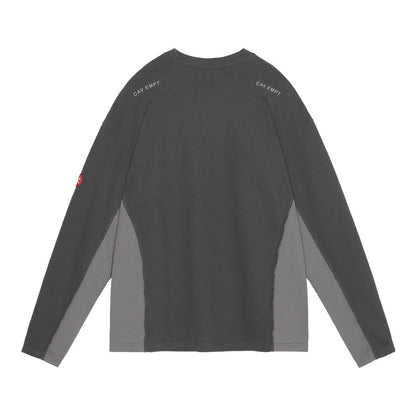 SIDE SEAM DBL KNIT LONG SLEEVE #CHARCOAL [CES26CS24]