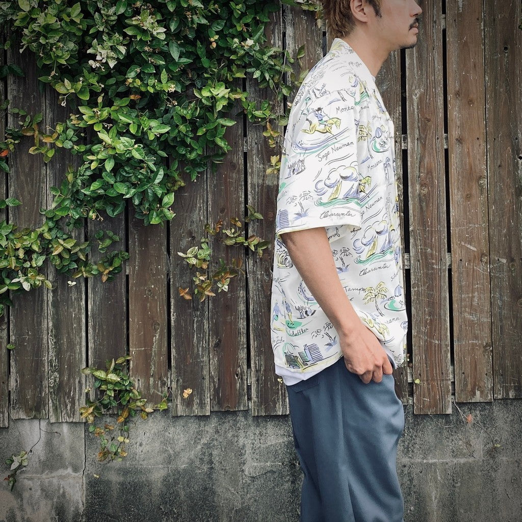 HAWAIIAN SHIRT S/S ( TYPE-2 ) #WHITE [25SS-WMS-HI02]