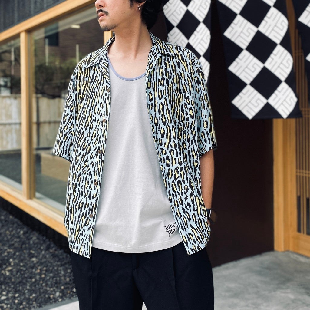 HAWAIIAN SHIRT S/S ( TYPE-4 ) #L-BLUE [26SS-WMS-HI06]