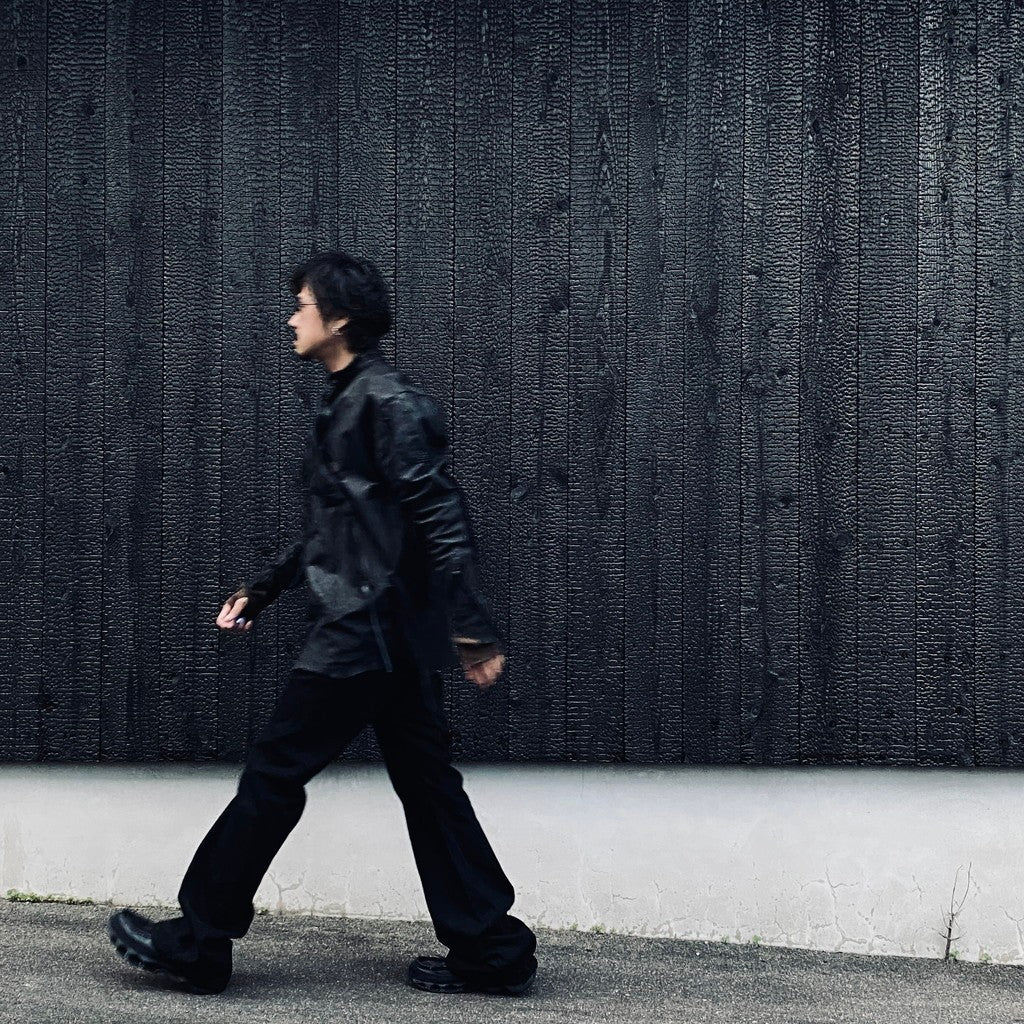 Rustic Edged Easy Rider's (VEGETABLE TANNING PIG LEATHER) #BLACK [M-P1-LW3]