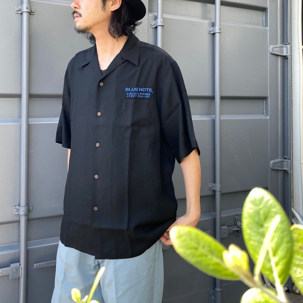 BLUE NOTE | HAWAIIAN SHIRT S/S -TYPE 2- #BLACK [BLUENOTE-WM-HI02]