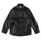 編織皮革連身工作服 #黑色 [BW252-BLC]