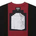 PANELED TWO TONE CREW NECK #RED [CES25CS13]