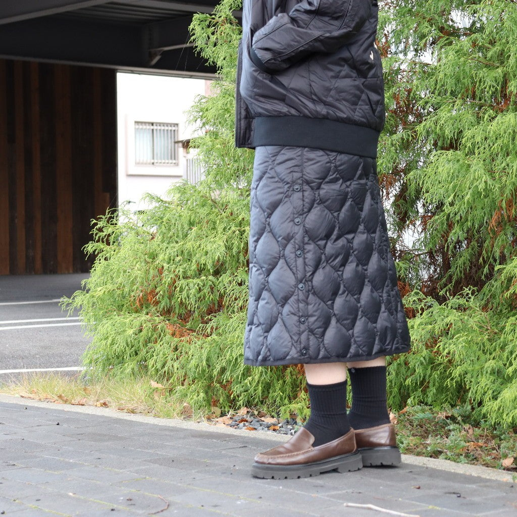 MILITARY SNAP BUTTON DOWN SKIRT（SOFT SHELL） #BLACK [TAION-W150LSSKML-1]