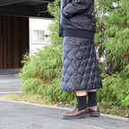 MILITARY SNAP BUTTON DOWN SKIRT（SOFT SHELL） #BLACK [TAION-W150LSSKML-1]