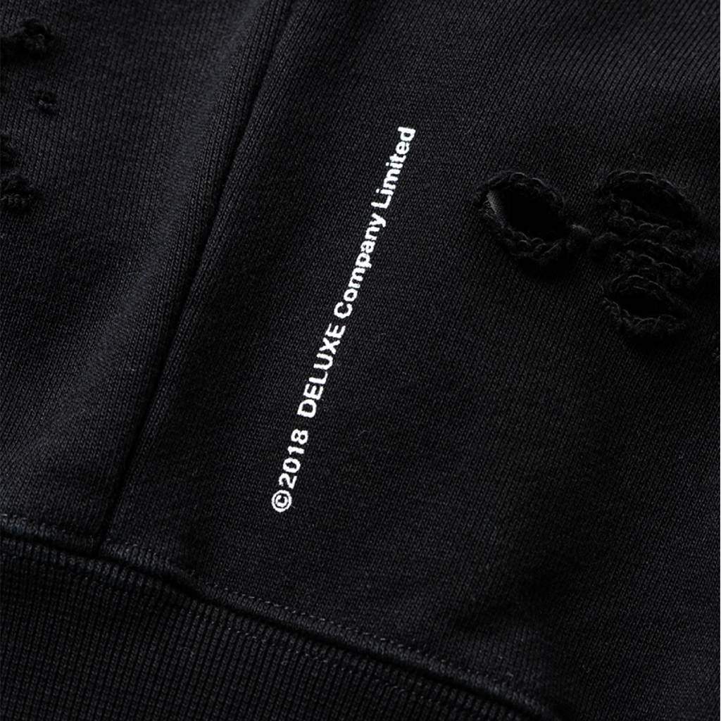DELUXE | DAMAGE CREW SWEAT #Black [20TH-SW02]