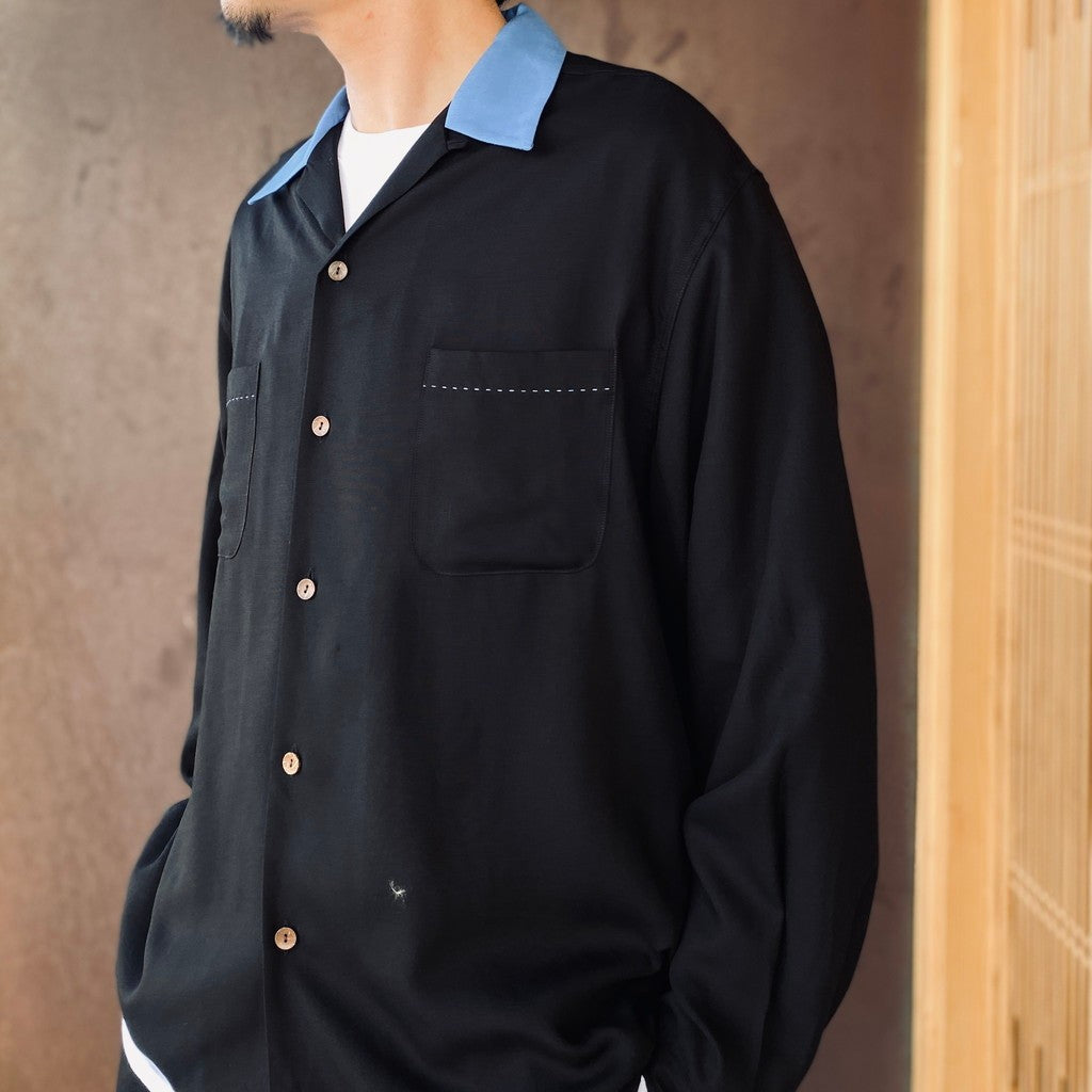 SWITCHING SHIRT L/S #BLUE [26FWE-WMS-OC05]