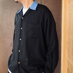 SWITCHING SHIRT L/S #BLUE [26FWE-WMS-OC05]
