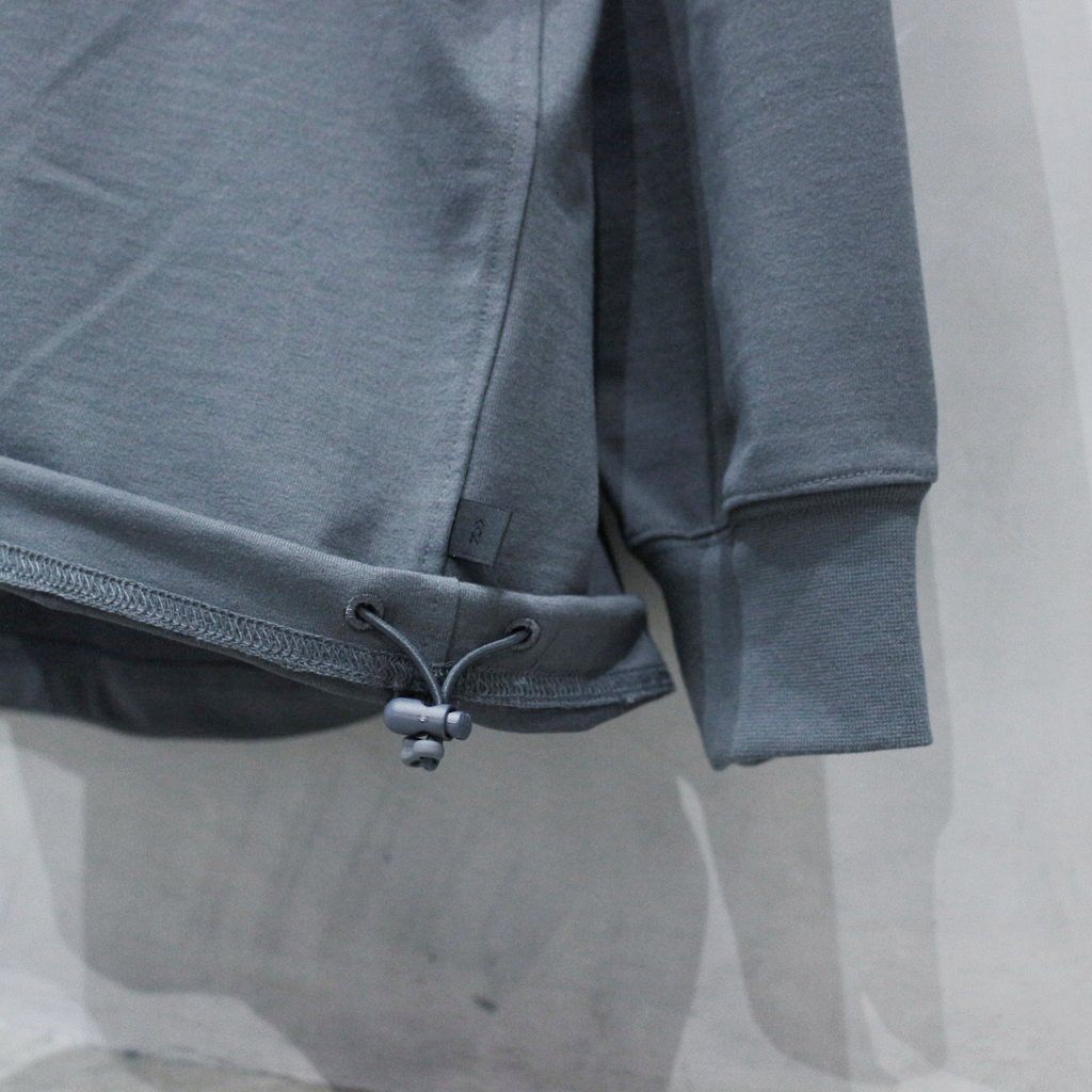 TECH DRAWSTRING L/S TEE #CHARCOAL [BE-40025]