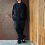 TECH LOOSE 2B JACKET FLANNEL #CHARCOAL [BJ-32026W]