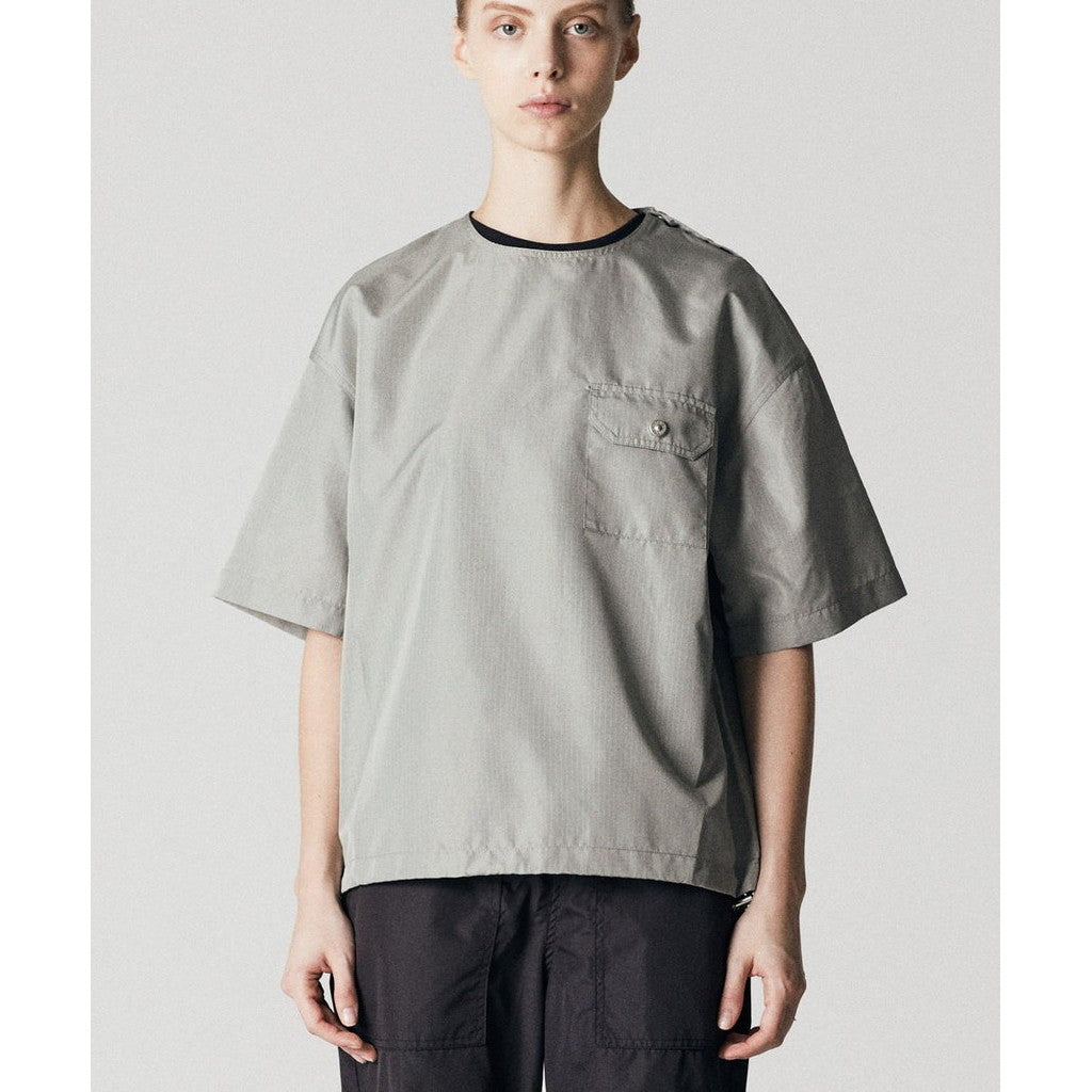 NON DOWN MILITARY HALF SLEEVE CUT SEW #D-SAGE GREEN [TAOIN-CS02NDML-1]