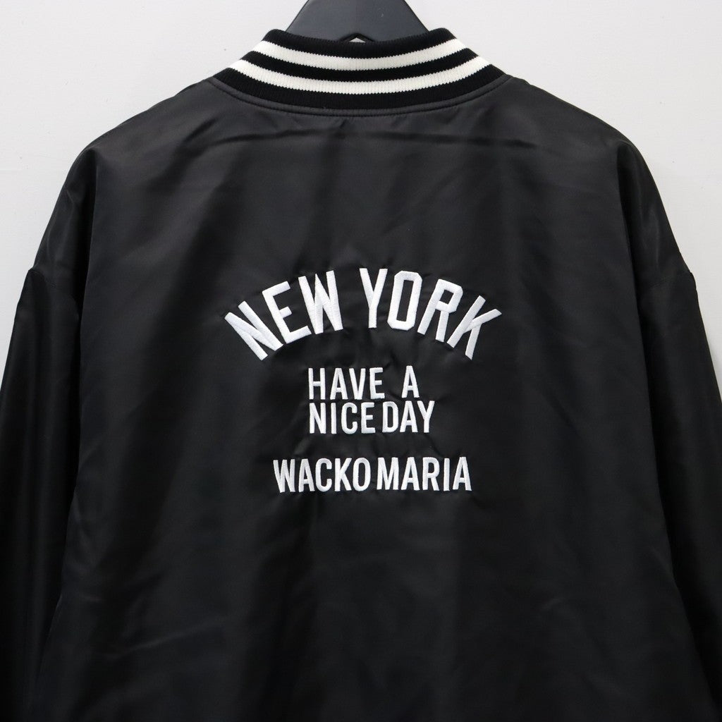 MLB | NY | REVERSIBLE VARSITY JACKET ( TYPE-1 ) #BLACK-BEIGE [MLB-WM-BL01]