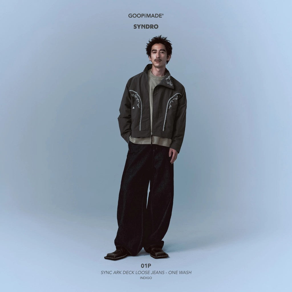 SYNDRO | 01P-SYNC ARK DECK LOOSE JEANS - ONE WASH #Indigo [GOOPI-26SS-JUL-01]
