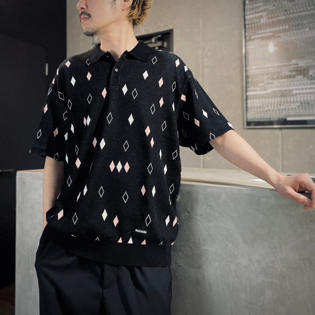 【WACKOMARIA】KNIT POLO SHIRT／新品タグ付／送料込 WACKOMARIA KNIT POLO SHIRTS