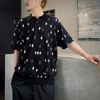 DIAMOND KNIT POLO SHIRT #BLACK [25SS-WMK-KN21]