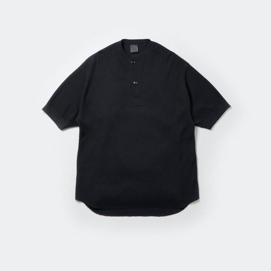 wt_TECH THERMAL HENLEY S/S #BLACK [BE-39024]