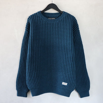 WAFFLE KNIT SWEATER #GREEN [24FW-WMK-KN01]