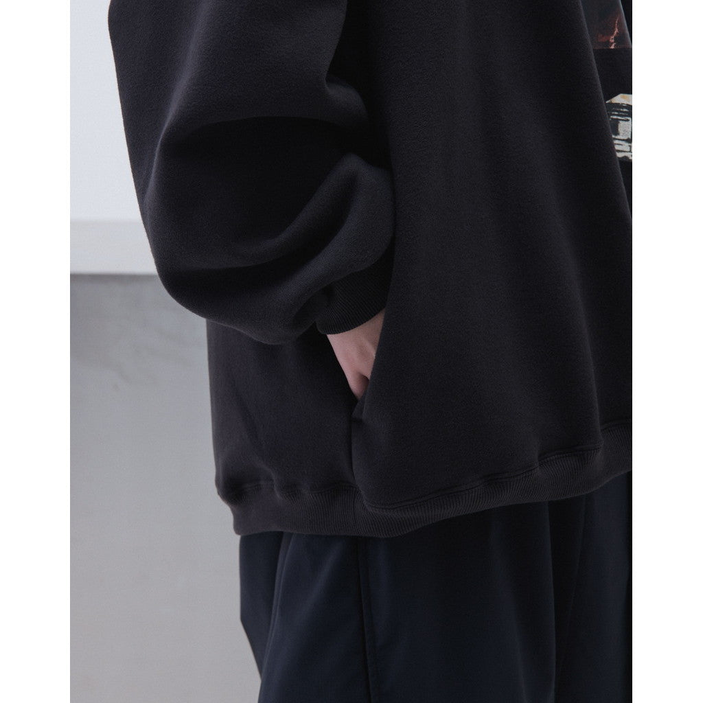 “RE-C01”Ryoiki Exp. 超大圓領毛衣 #BLACK [GOOPI-23AW-DEC-03]