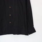 KASURI OPEN COLLAR SHIRT L/S #BLACK [25SSE-WMS-OC03]