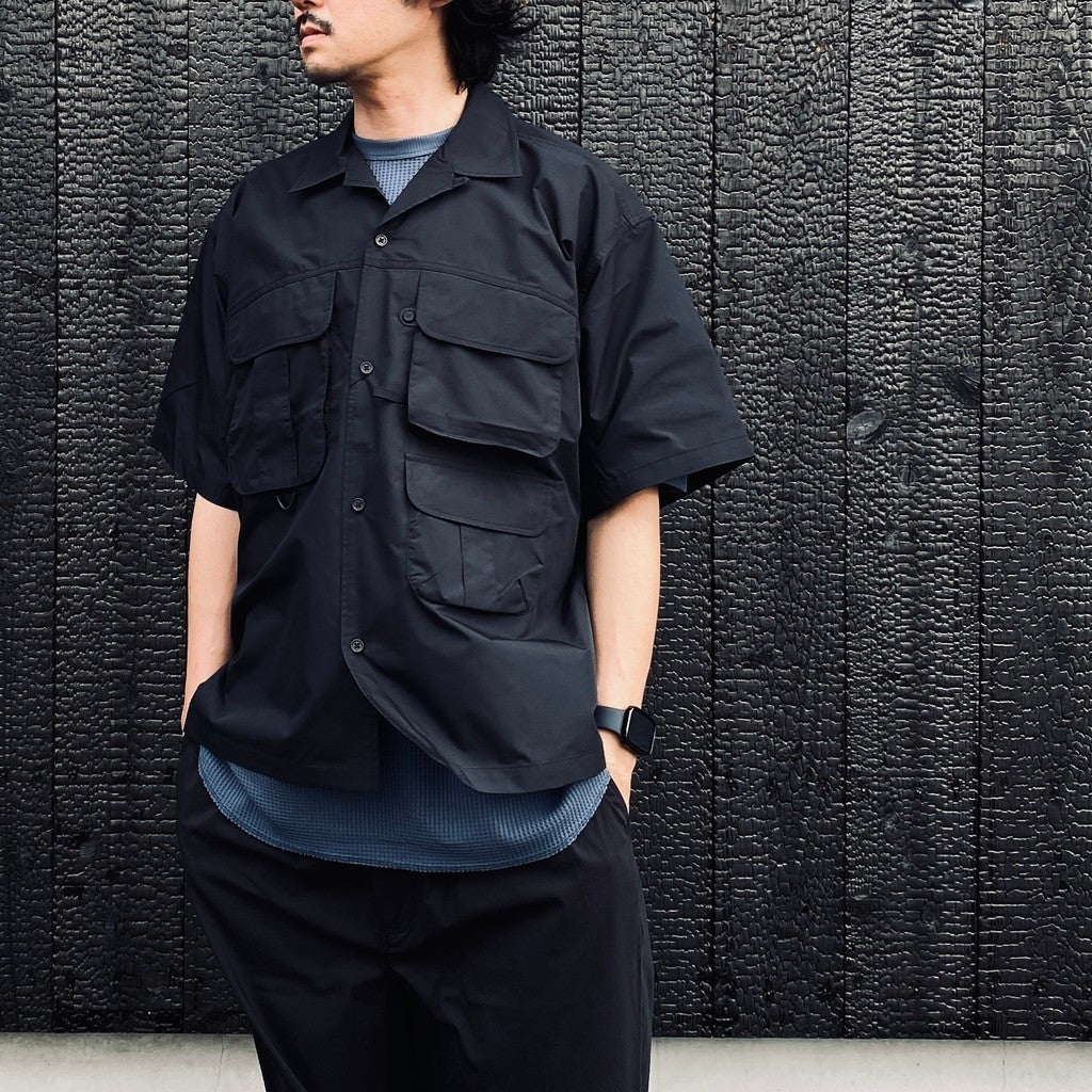 TECH MULTI TOOL POCKET SHIRT S/S SOLID #BLACK [BE-86026]