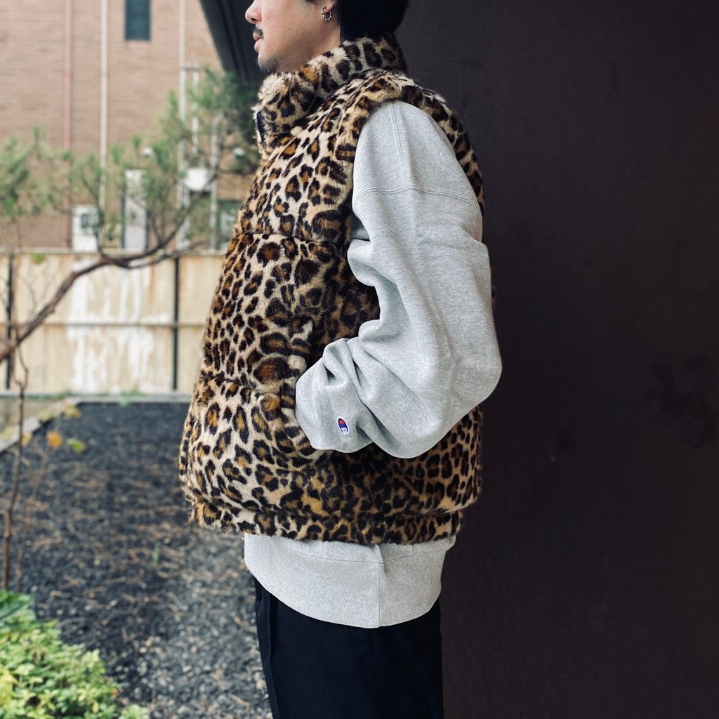 NANGA | LEOPARD FUR DOWN VEST #BEIGE [26FW-WMO-NA06]