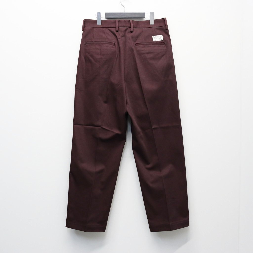 DOUBLE PLEATED CHINO TROUSERS ( TYPE-1 ) #BURGUNDY [25FW-WMP-PT01