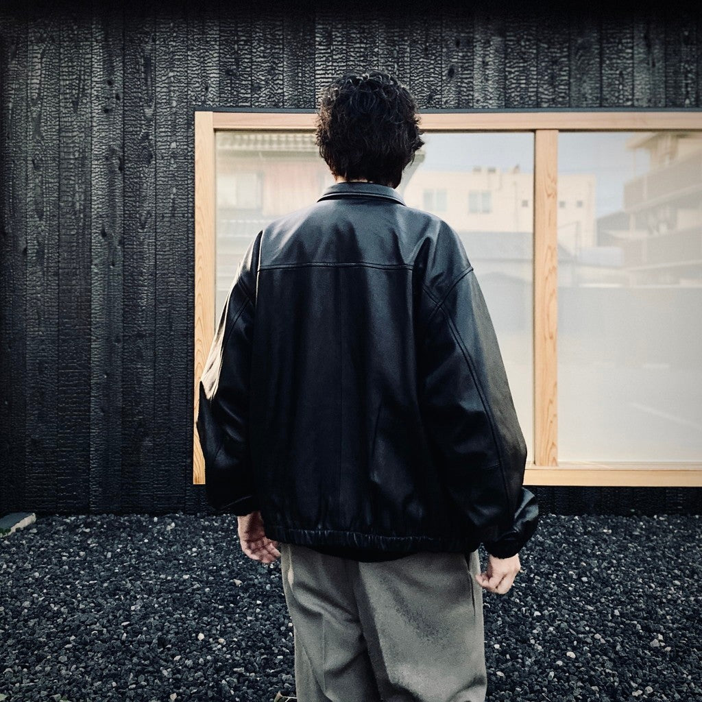 LEATHER SWING TOP #BLACK LEATHER [sn25f001]