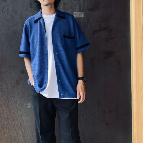 KNIT SHIRT ( TYPE-2 ) #BLUE [26SS-WMK-KN02]