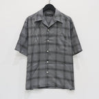 OMBRE CHECK OPEN COLLAR SHIRT S/S ( TYPE-3 ) #GRAY [25SS-WMS-OC20]