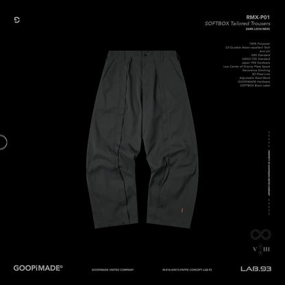 「RMX-P01」 SOFTBOX Tailored Trousers #DARK LOCH-NESS [GOOPI-24AW-DEC-01]