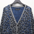 LEOPARD MOHAIR CARDIGAN #GRAY [25FW-WMK-KN08]
