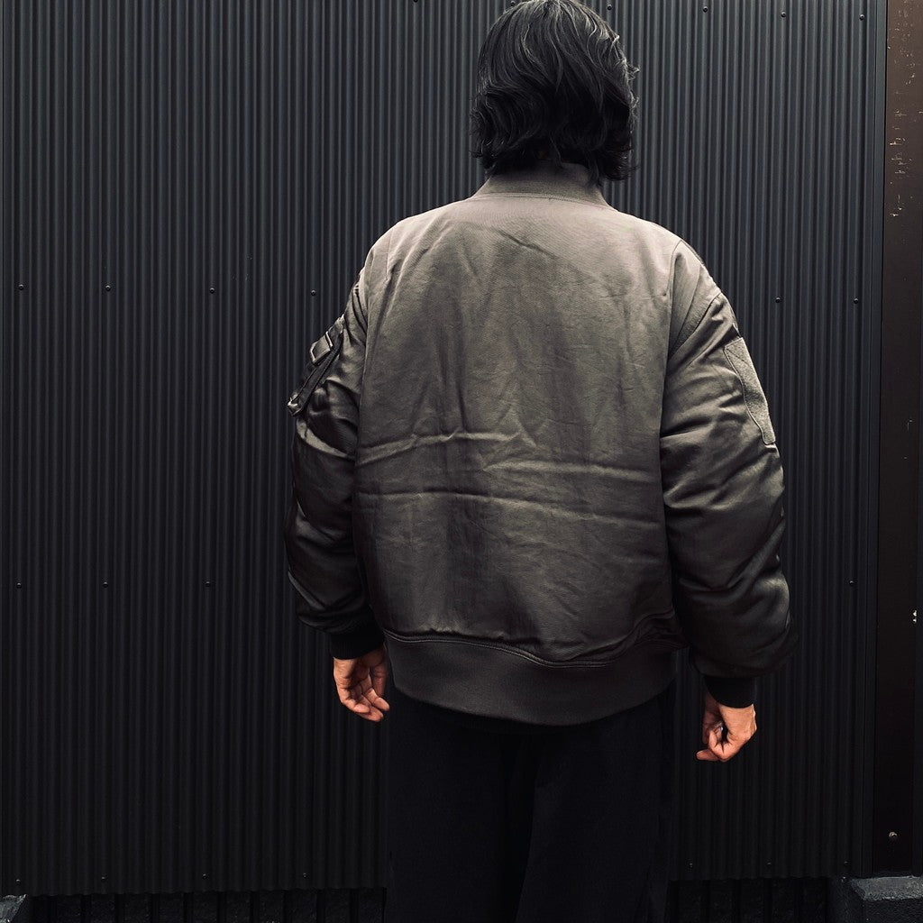 TECH REVERSIBLE MA-1 DOWN JACKET #CHARCOAL x OLIVE [BW-40026W]