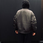 TECH REVERSIBLE MA-1 DOWN JACKET #CHARCOAL x OLIVE [BW-40026W]