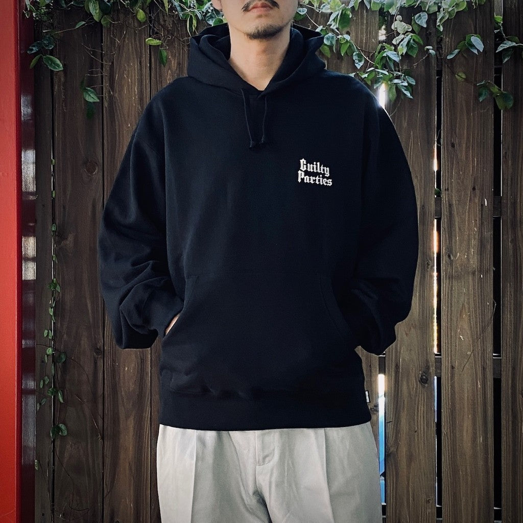 HEAVY WEIGHT PULLOVER HOODED SWEAT SHIRT ( TYPE-6 ) #BLACK [25SS-WMC-SS16]