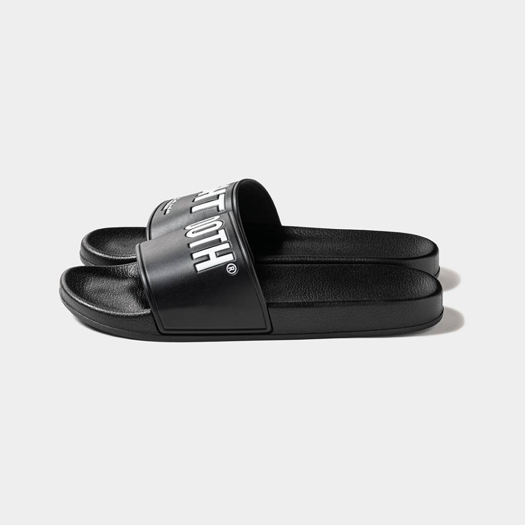 BIG LABEL SLIDE SANDAL #Black [SU26-A09]
