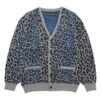 LEOPARD MOHAIR CARDIGAN #GRAY [25FW-WMK-KN08]