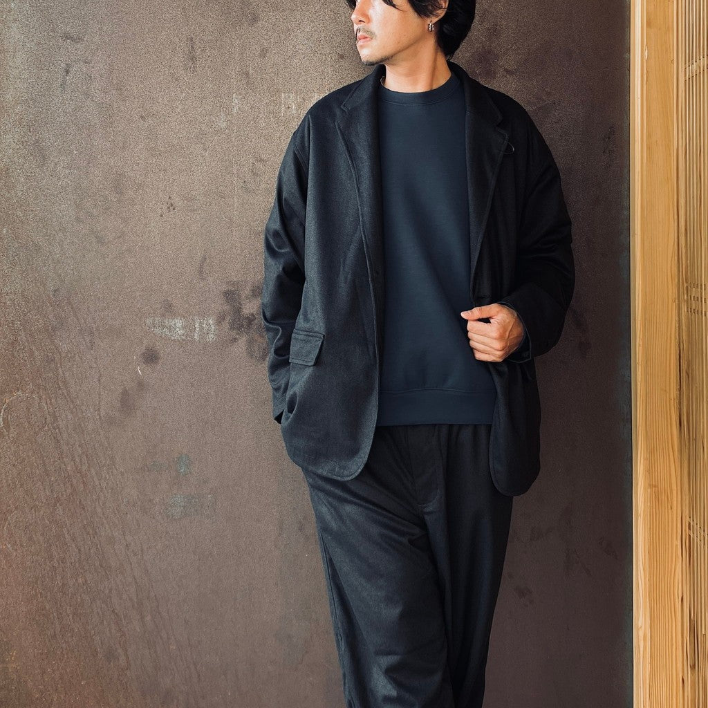 TECH LOOSE 2B JACKET FLANNEL #CHARCOAL [BJ-32026W]