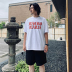 WASHED HEAVY WEIGHT CREW NECK T-SHIRT ( TYPE-11 ) #WHITE-RED [26SS-WMT-WT12]