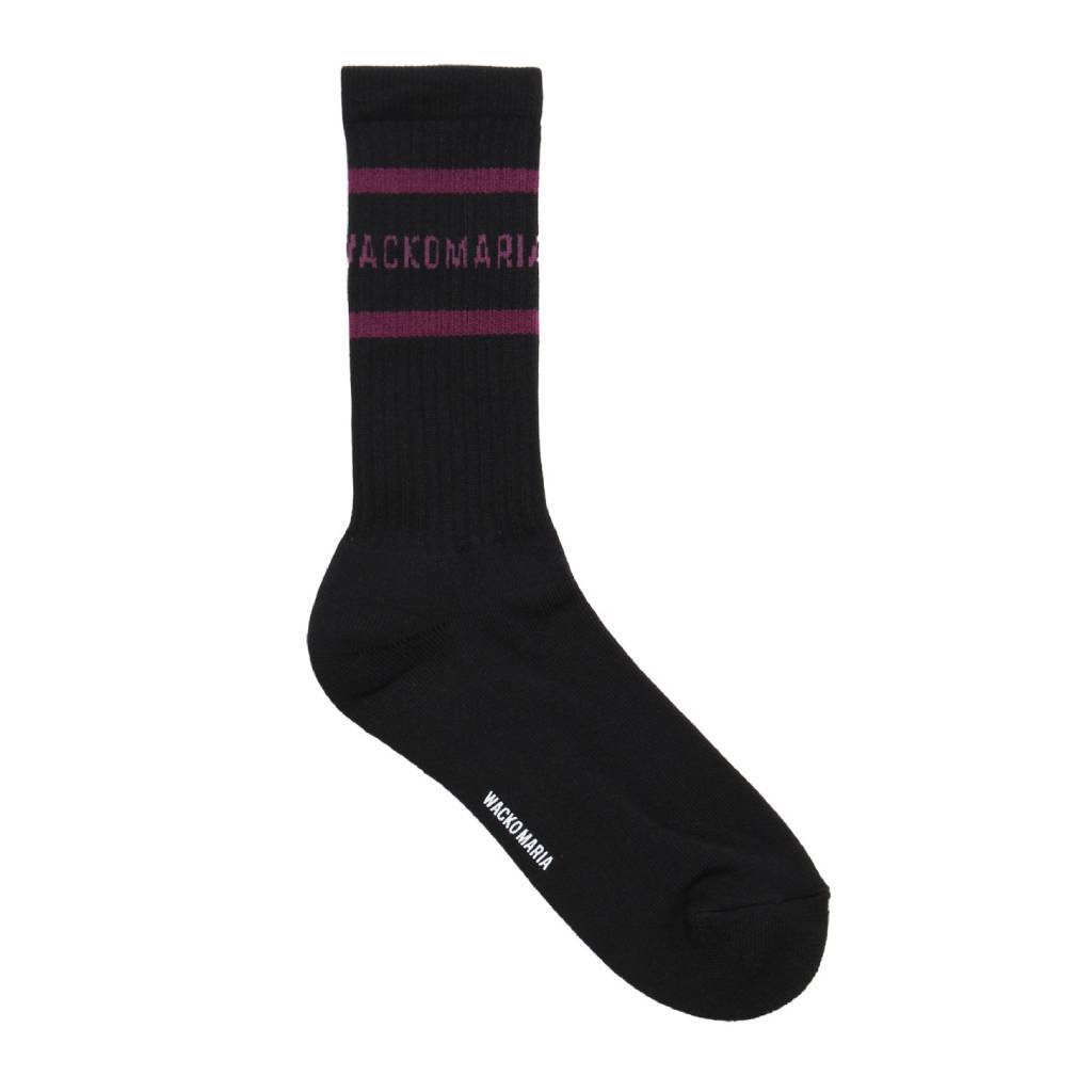SKATER SOCKS ( TYPE-2 ) #BLACK-PURPLE [25FW-WMA-SO02]