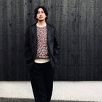LEOPARD JACQUARD CREW NECK SWEATER #WHITE [26FW-WMK-KN12]