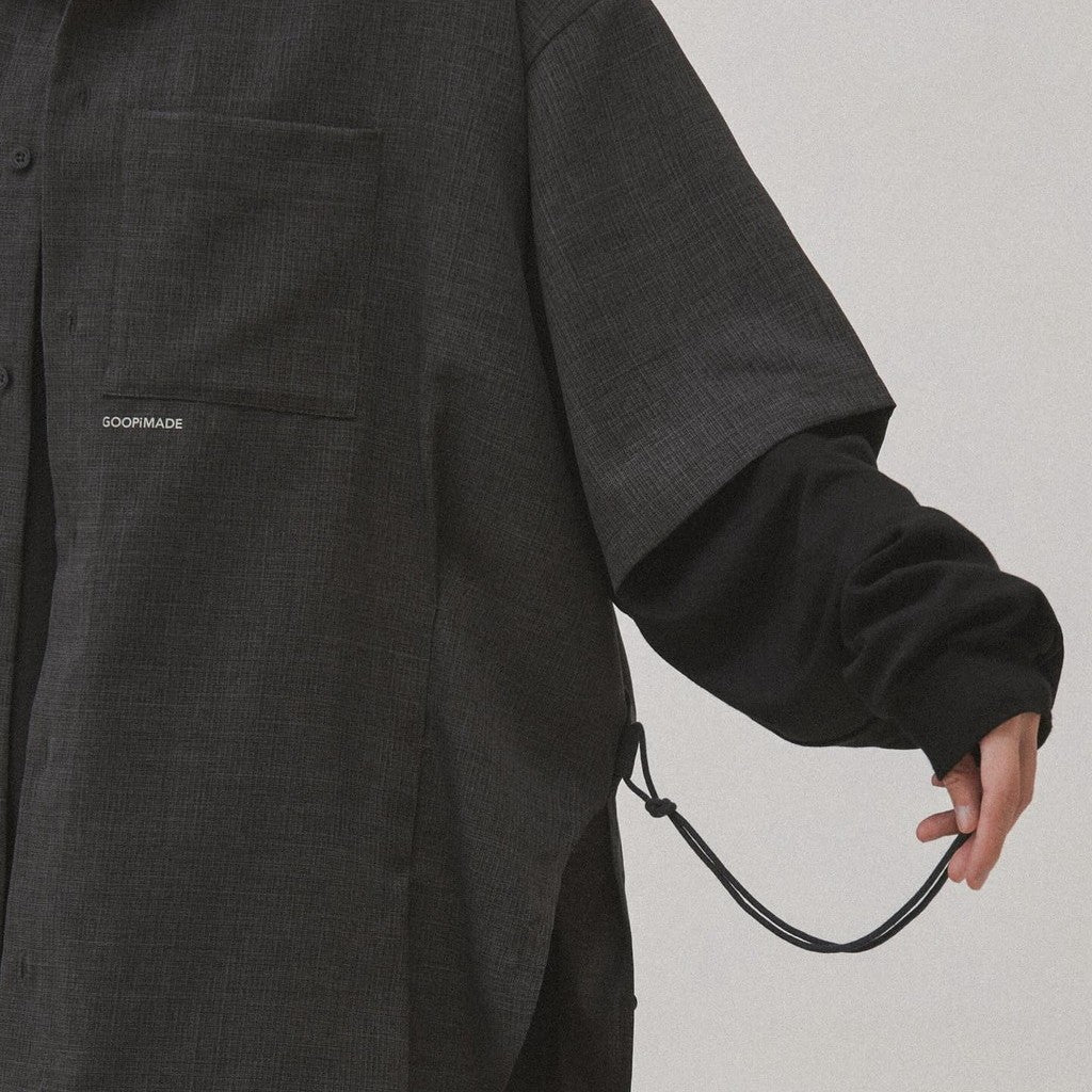 「GNV-S1」 SOFTBOX Oversized Strap Shirt #GRAY [GOOPI-24SS-APR-03]