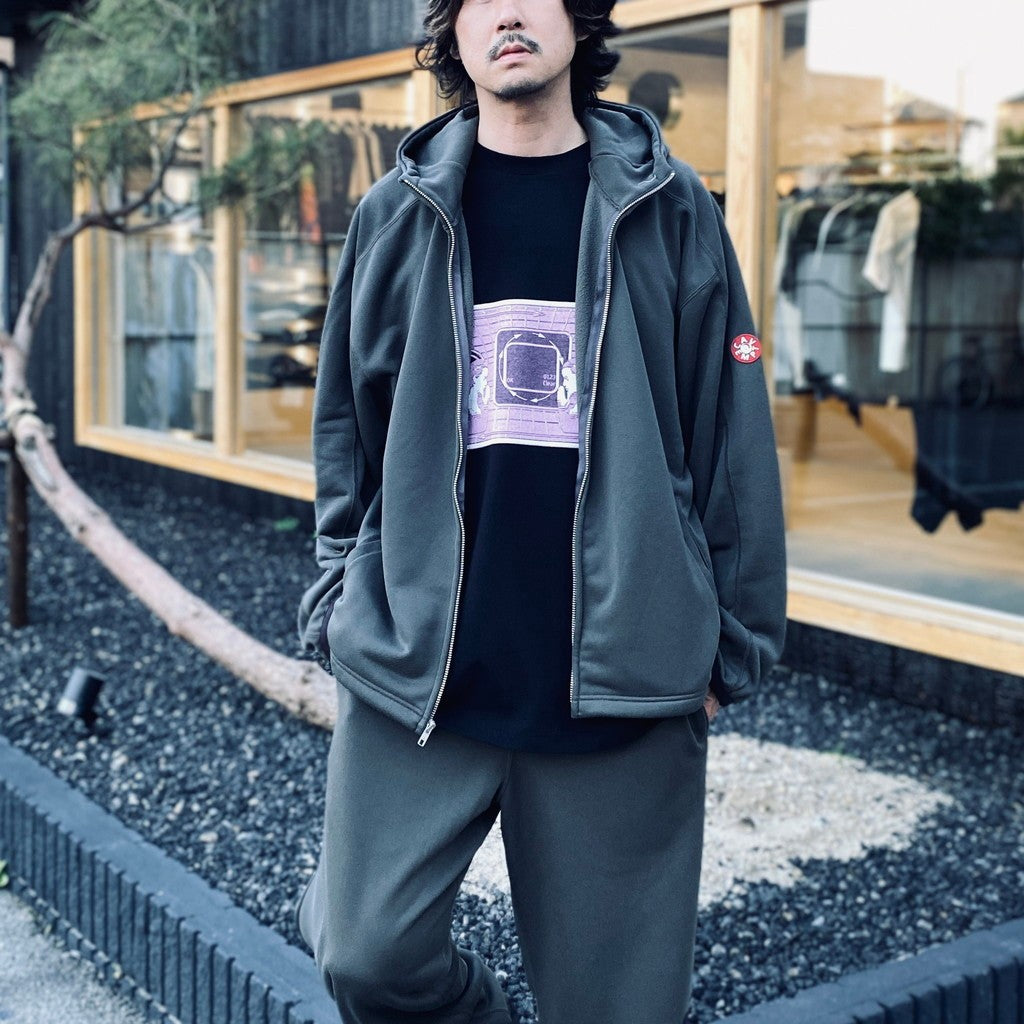PE JERSEY ZIP HOODY #CHARCOAL [CES29CS20]