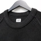 CHENILLE COTTON CREWNECK LENS SWEATER #BLACK 999 [21CMKN196A-005558G-26FWP]