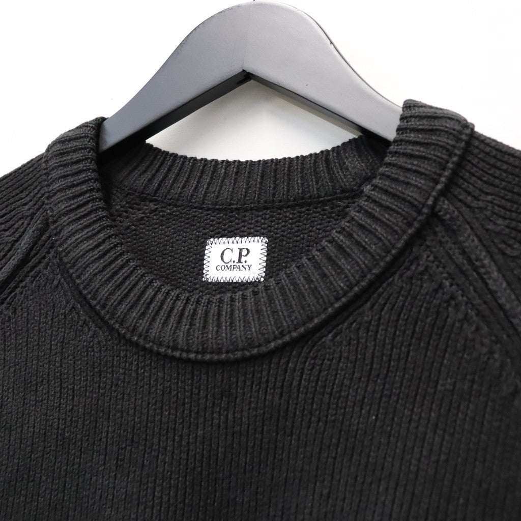 CHENILLE COTTON CREWNECK LENS SWEATER #BLACK 999 [21CMKN196A-005558G-26FWP]