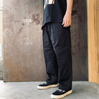 DOUBLE PLEATED CHINO TROUSERS #BLACK [26SS-WMP-PT12]