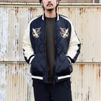 REVERSIBLE 「SKAJAN」 DOWN JACKET #BK×OFF / BK×D.PURPLE [TAION-JK04JS-N1]